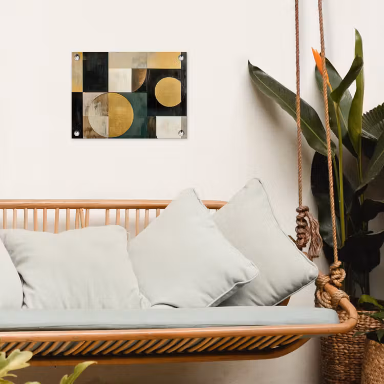 Tuinposter - Abstract - Goud - Brons - Vormen - Geometrisch — 5