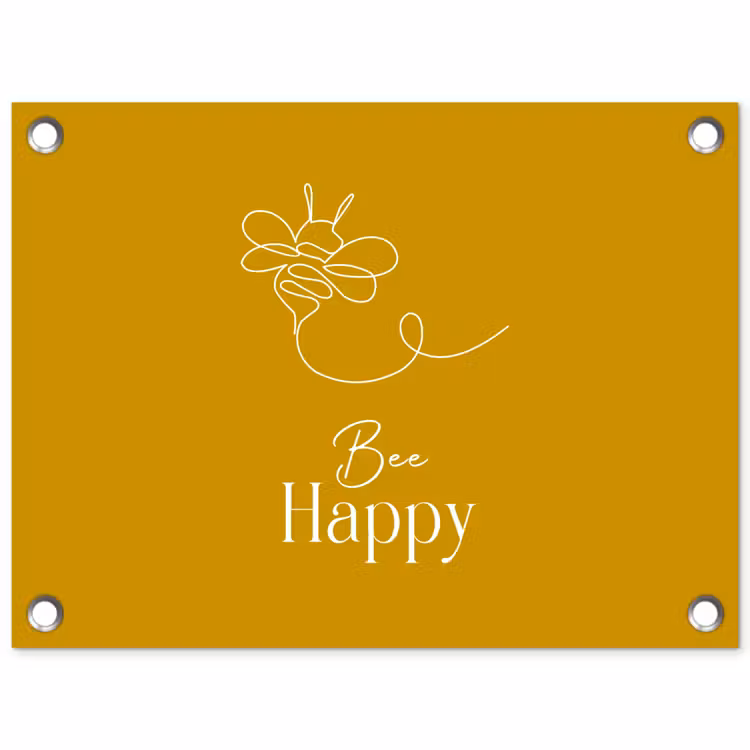 Tuinposter - Bee Happy — 1