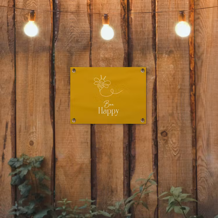 Tuinposter - Bee Happy — 2