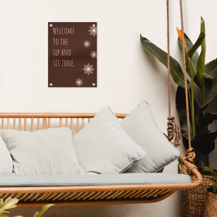Tuinposter - Bruin - Quote - Bloemen - Zomer — 5