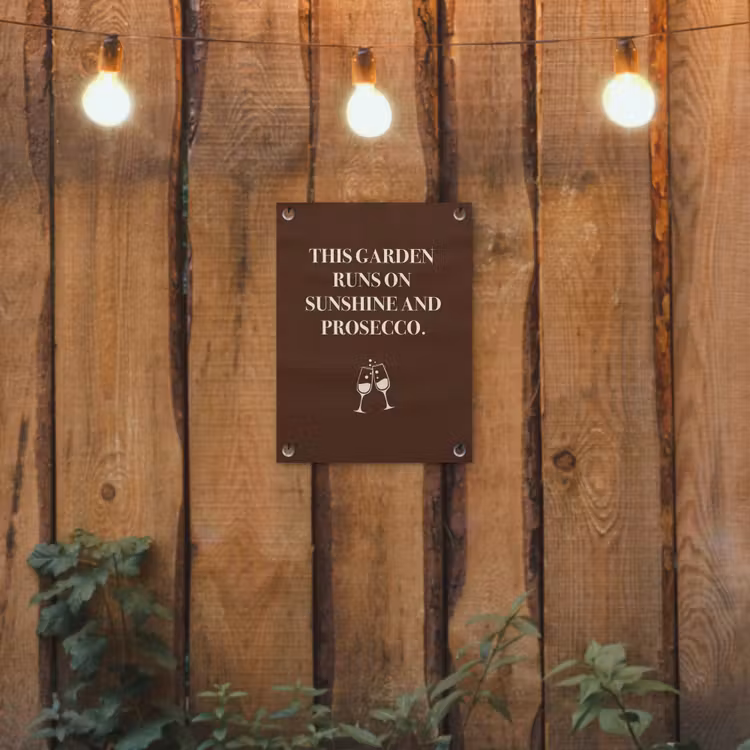 Tuinposter - Bruin - Zomer - Quote - Drinken — 2