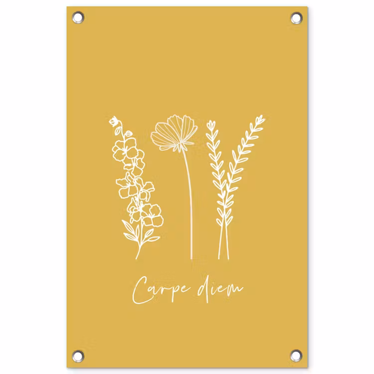Tuinposter - Carpe Diem met Bloemen — 1