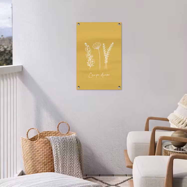 Tuinposter - Carpe Diem met Bloemen — 3