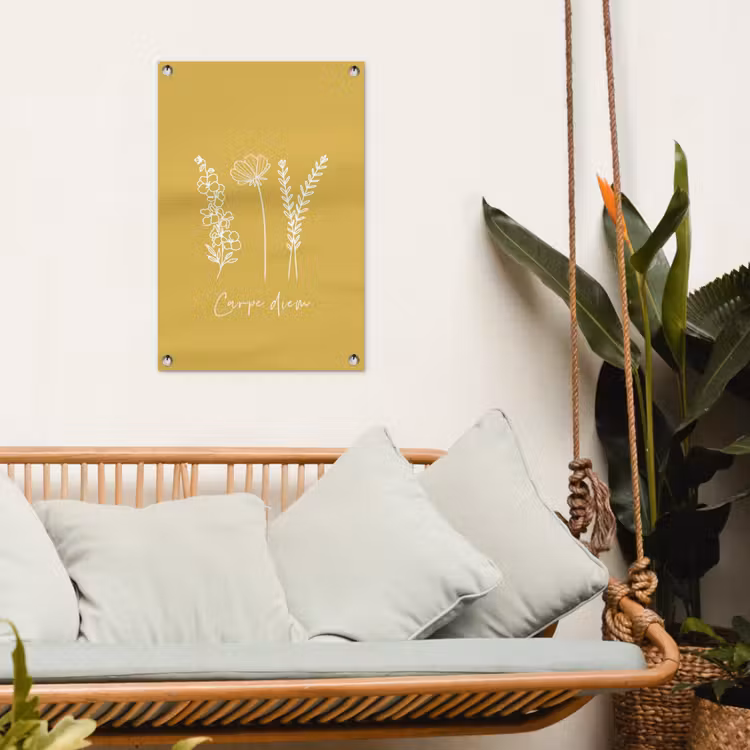 Tuinposter - Carpe Diem met Bloemen — 5