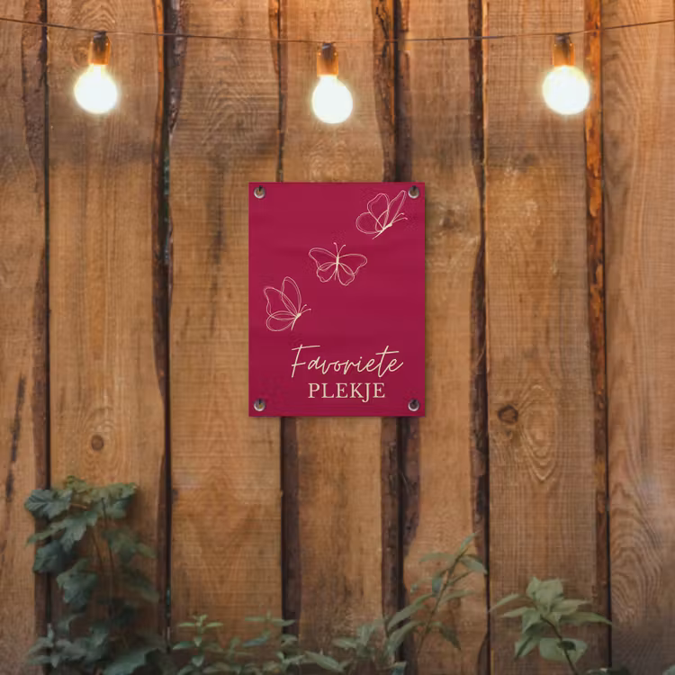 Tuinposter - Favoriete plekje met Vlinders — 2