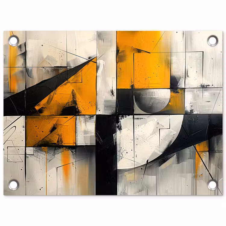 Tuinposter - Geel - Abstract - Modern - Vormen — 1