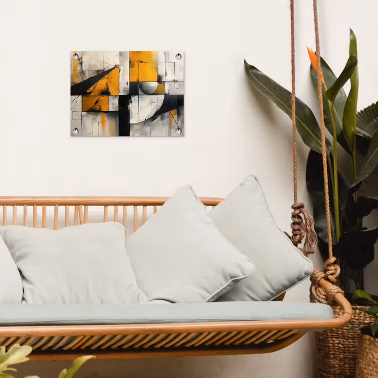 Tuinposter - Geel - Abstract - Modern - Vormen — 5