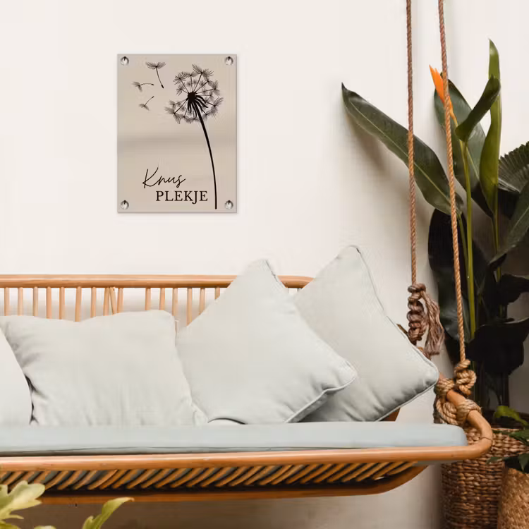 Tuinposter - Knus Plekje met Paardenbloem — 5