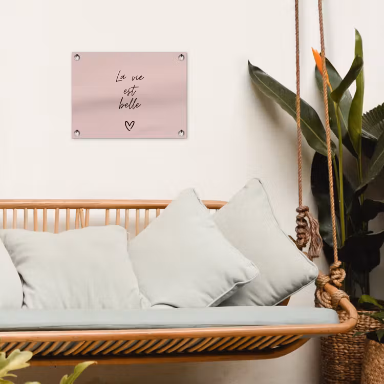 Tuinposter - La vie est belle met Hart — 5