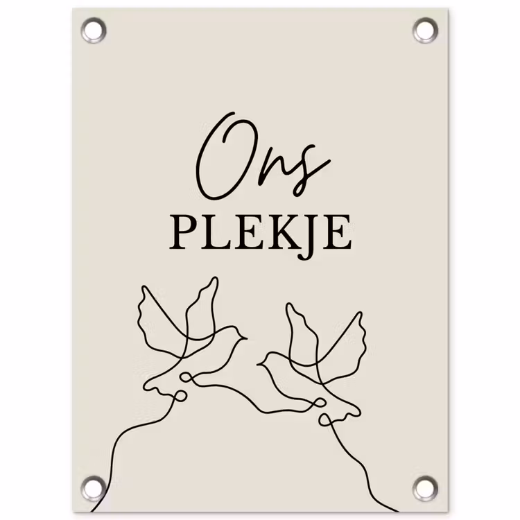 Tuinposter - Ons Plekje met Vogels — 1