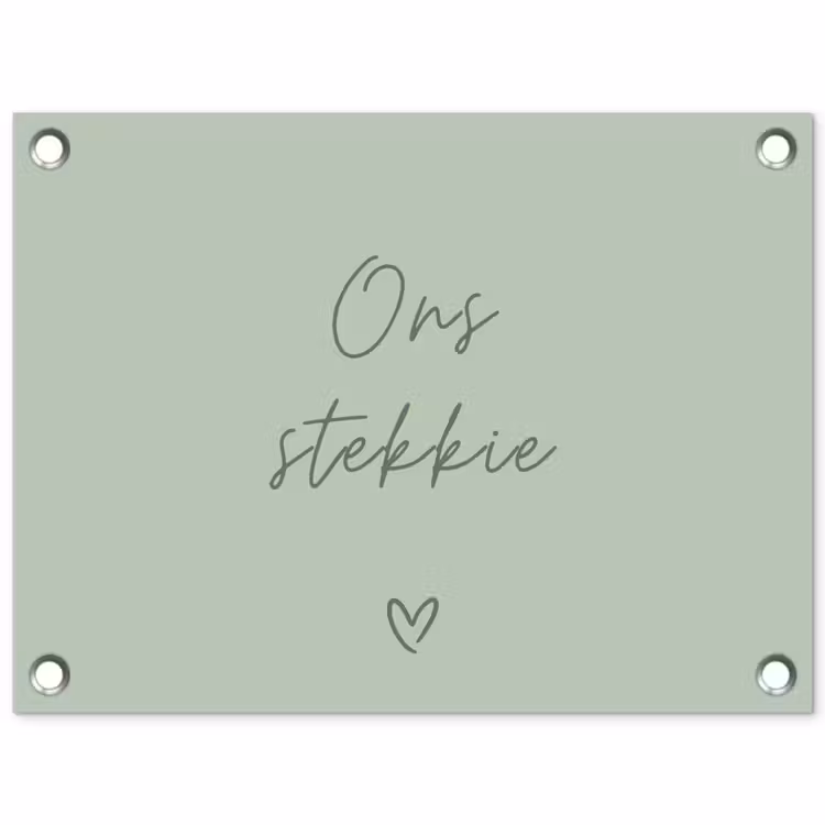 Tuinposter - Ons Stekkie met Hart — 1