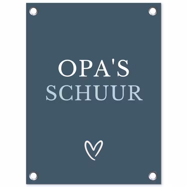Tuinposter - Opa's Schuur met Hart — 1
