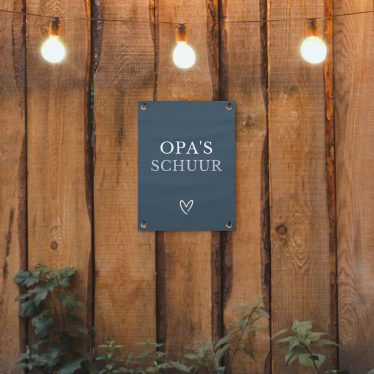 Tuinposter - Opa's Schuur met Hart — 2