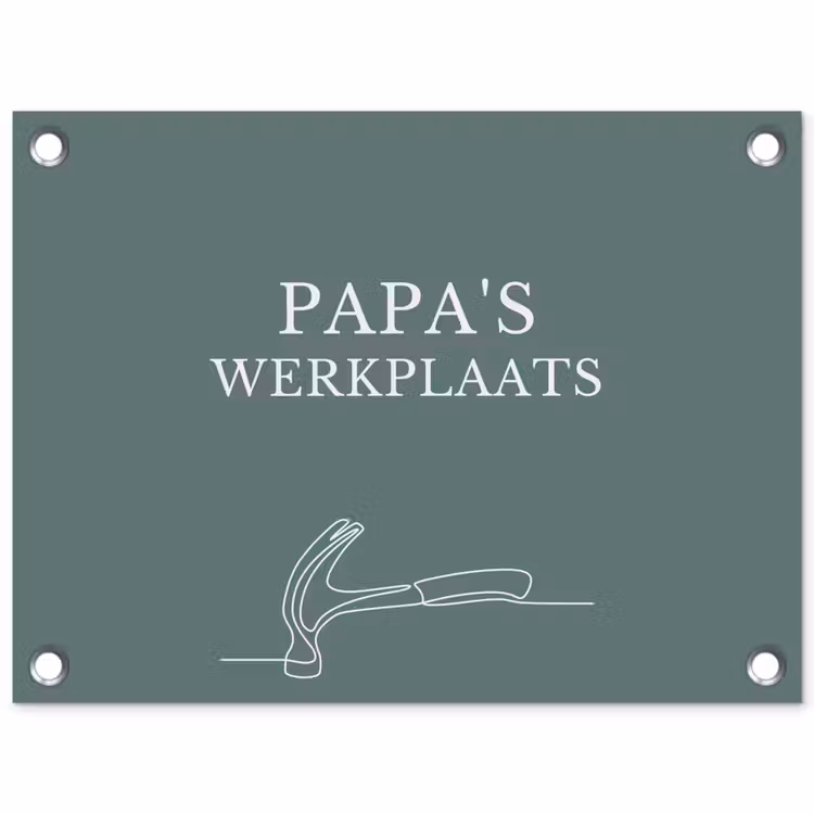 Tuinposter - Papa's Werkplaats — 1