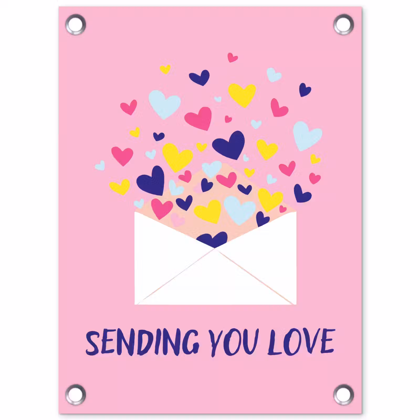 Tuinposter - Envelop - Love - Hartjes - Valentijn — 1