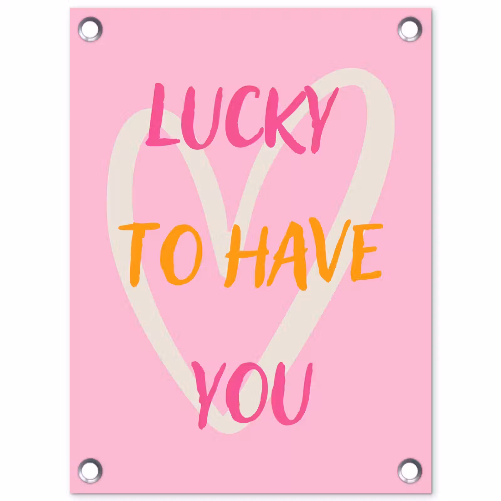 Tuinposter - Lucky - Love - Valentijn - Roze — 1