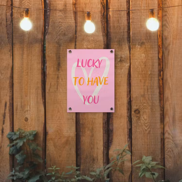 Tuinposter - Lucky - Love - Valentijn - Roze — 2
