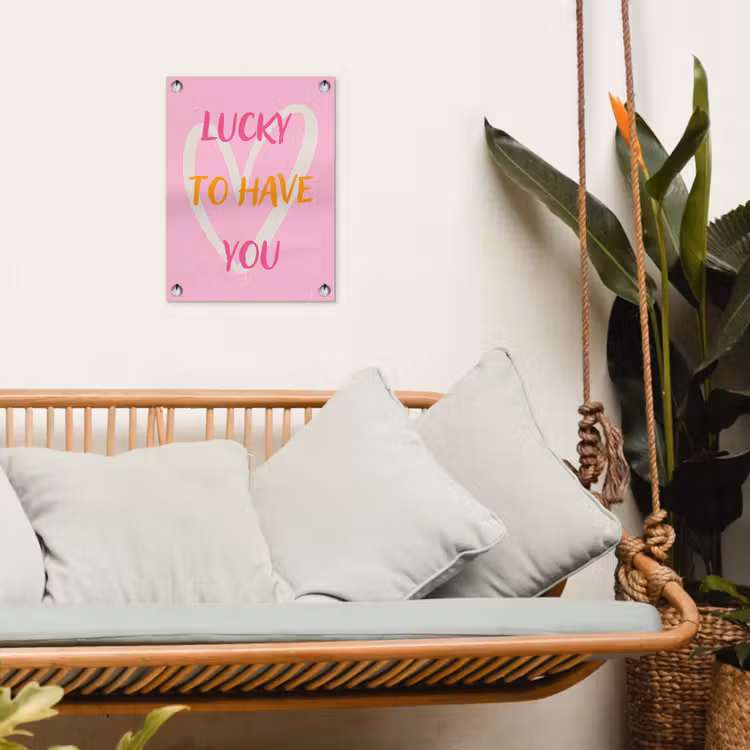 Tuinposter - Lucky - Love - Valentijn - Roze — 5