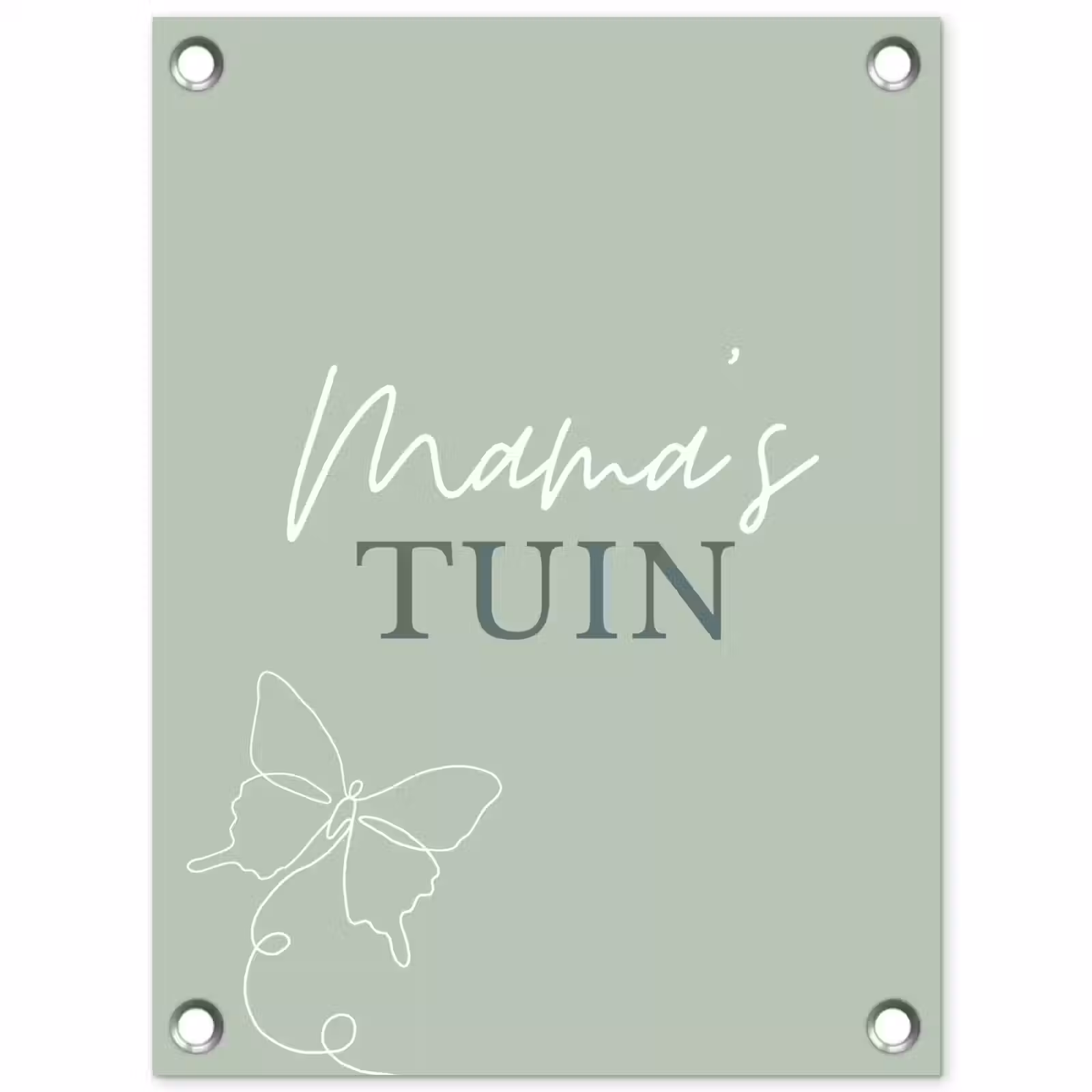 Tuinposter - Mama's Tuin met Vlinder — 1