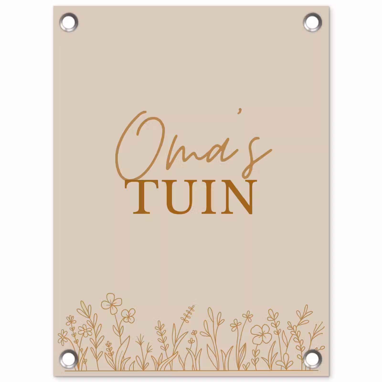 Tuinposter - Oma's Tuin met bloemen — 1
