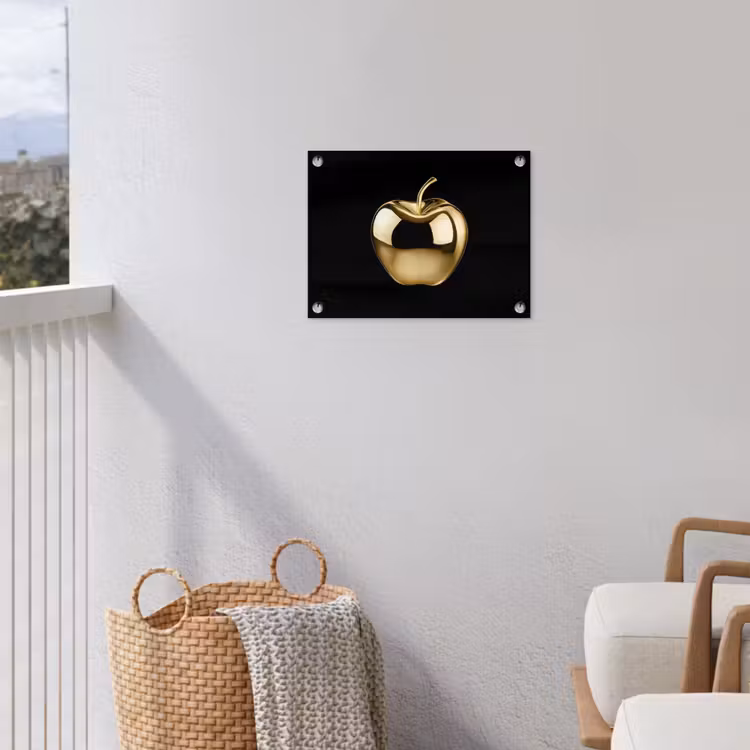 Tuinposter - Appel - Goud - Chrome - Zwart — 3