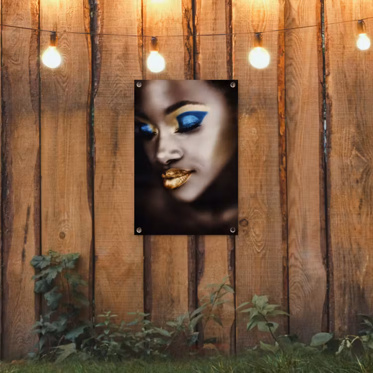 Tuinposter - Black and Gold - Vrouw - Make up — 2