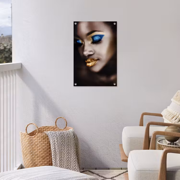 Tuinposter - Black and Gold - Vrouw - Make up — 3