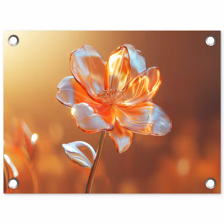 Tuinposter - Glazen - Bloem - Zonlicht — 1