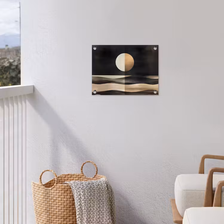 Tuinposter - Maan - Cirkel - Goud — 3