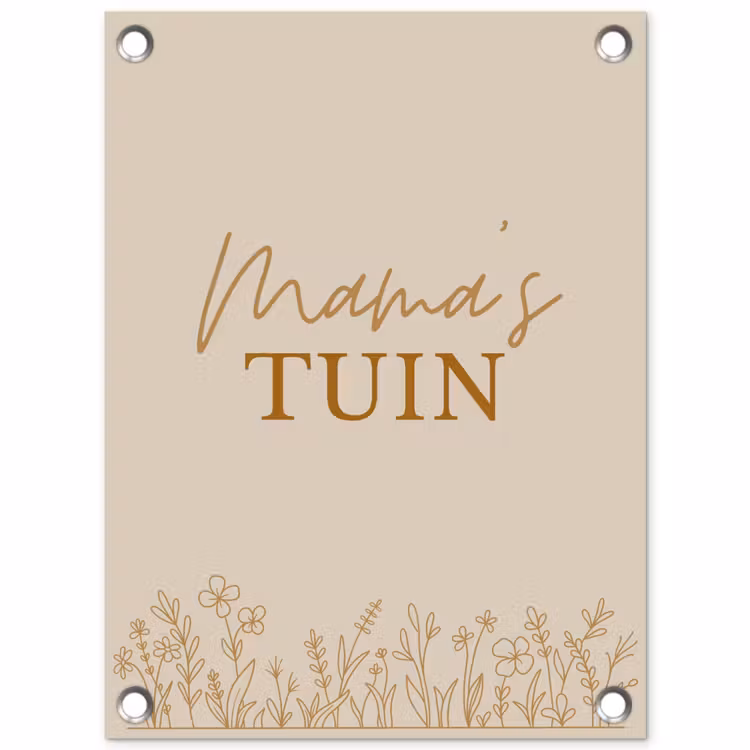 Tuinposter - Mama's Tuin met bloemen — 1