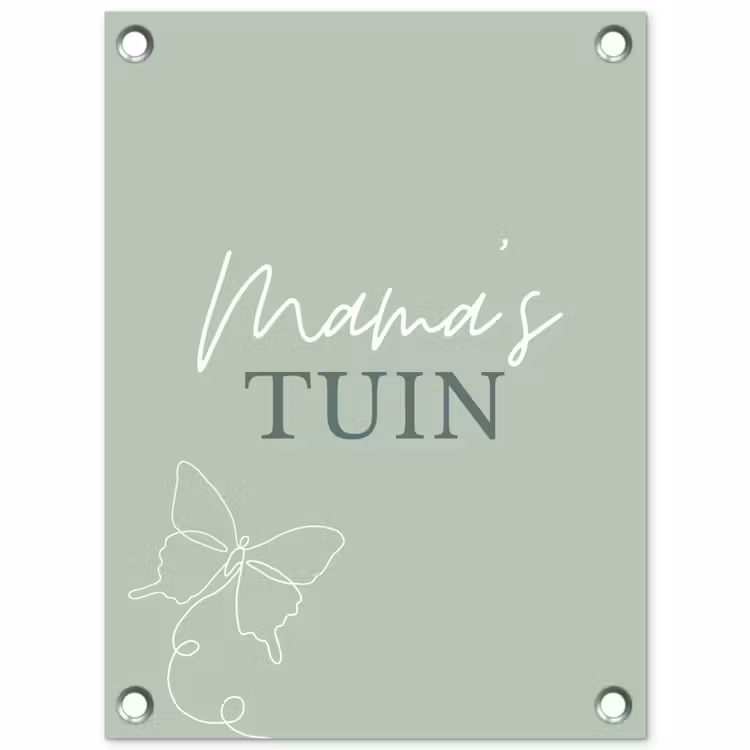 Tuinposter - Mama's Tuin met Vlinder — 1