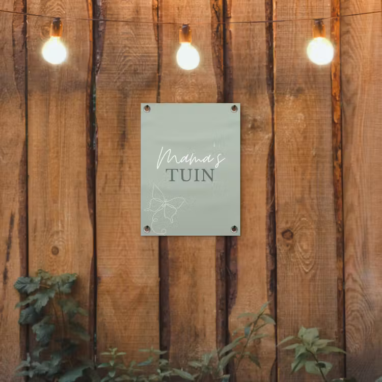 Tuinposter - Mama's Tuin met Vlinder — 2