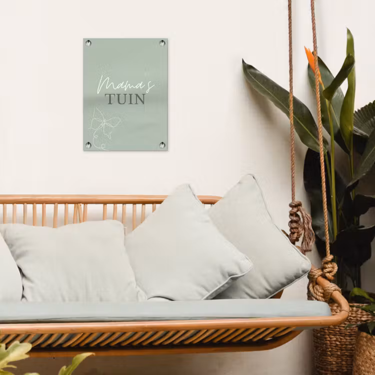 Tuinposter - Mama's Tuin met Vlinder — 5