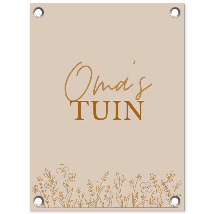 Tuinposter - Oma's Tuin met bloemen — 1