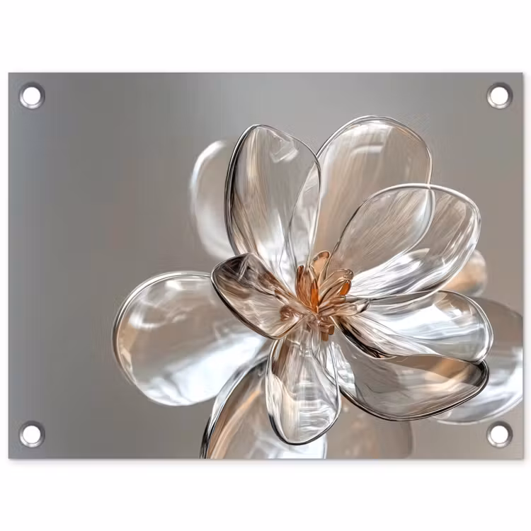 Tuinposter - Bloem - Glazen - Doorzichtig — 1