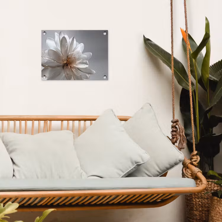 Tuinposter - Bloem - Wit - Neutraal — 5