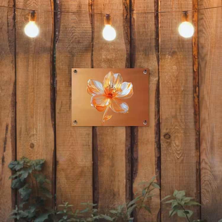 Tuinposter - Glazen - Bloem - Oranje — 2