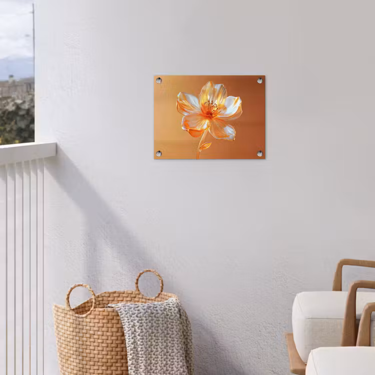 Tuinposter - Glazen - Bloem - Oranje — 3