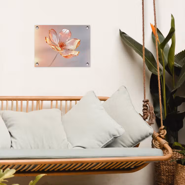 Tuinposter - Glazen - Bloem - Roze — 5