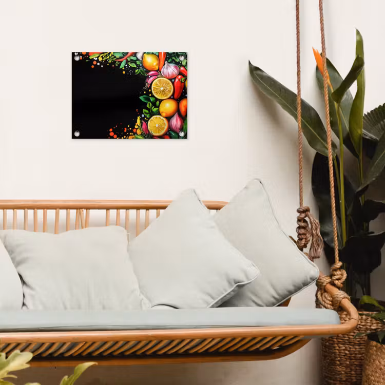 Tuinposter - Citroenen - Peper - Kruiden - Graffiti - Verf - Abstract — 5