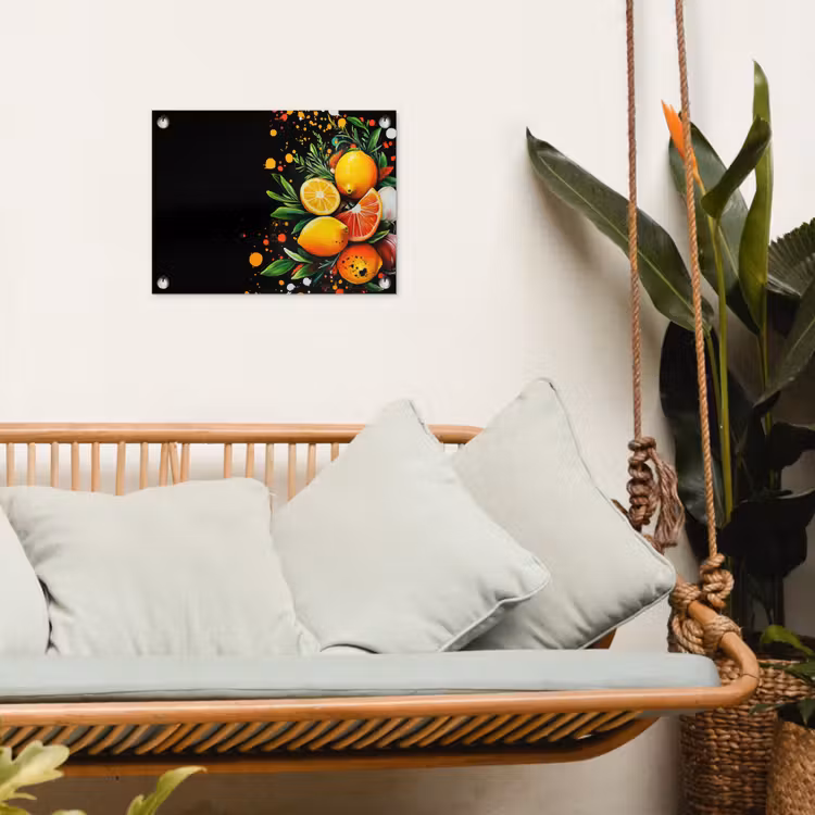Tuinposter - Citroenen - Zwart - Kruiden - Graffiti - Verf — 5