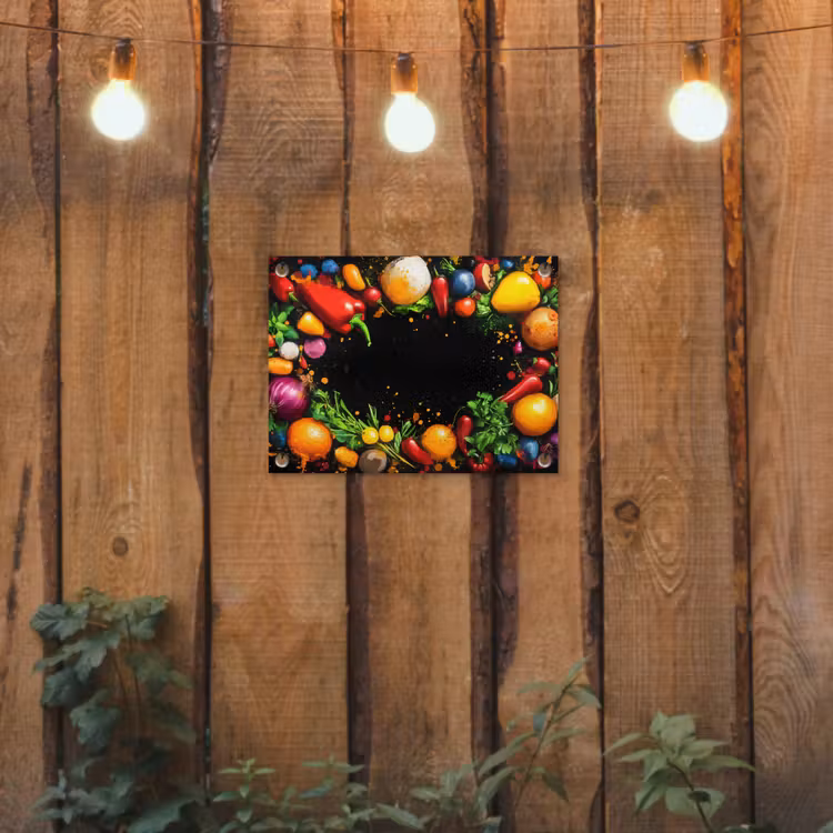 Tuinposter - Groente - Graffiti - Kleurrijk - Koken - Abstract — 2