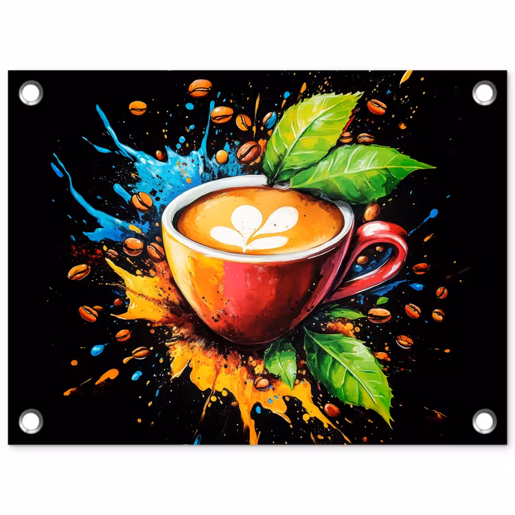 Tuinposter - Koffie - Graffiti - Drinken - Abstract — 1