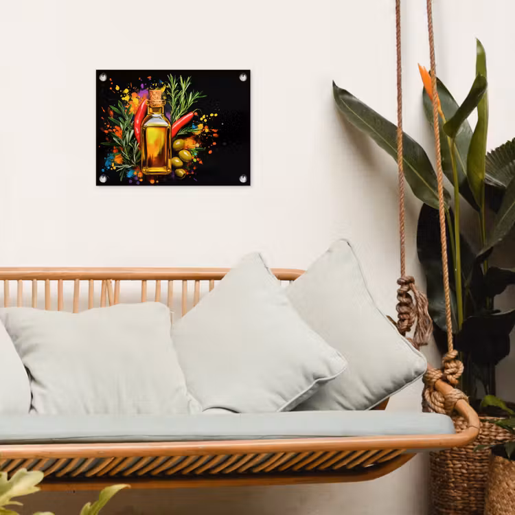 Tuinposter - Olijfolie - Graffiti - Peper - Olijven - Modern — 5
