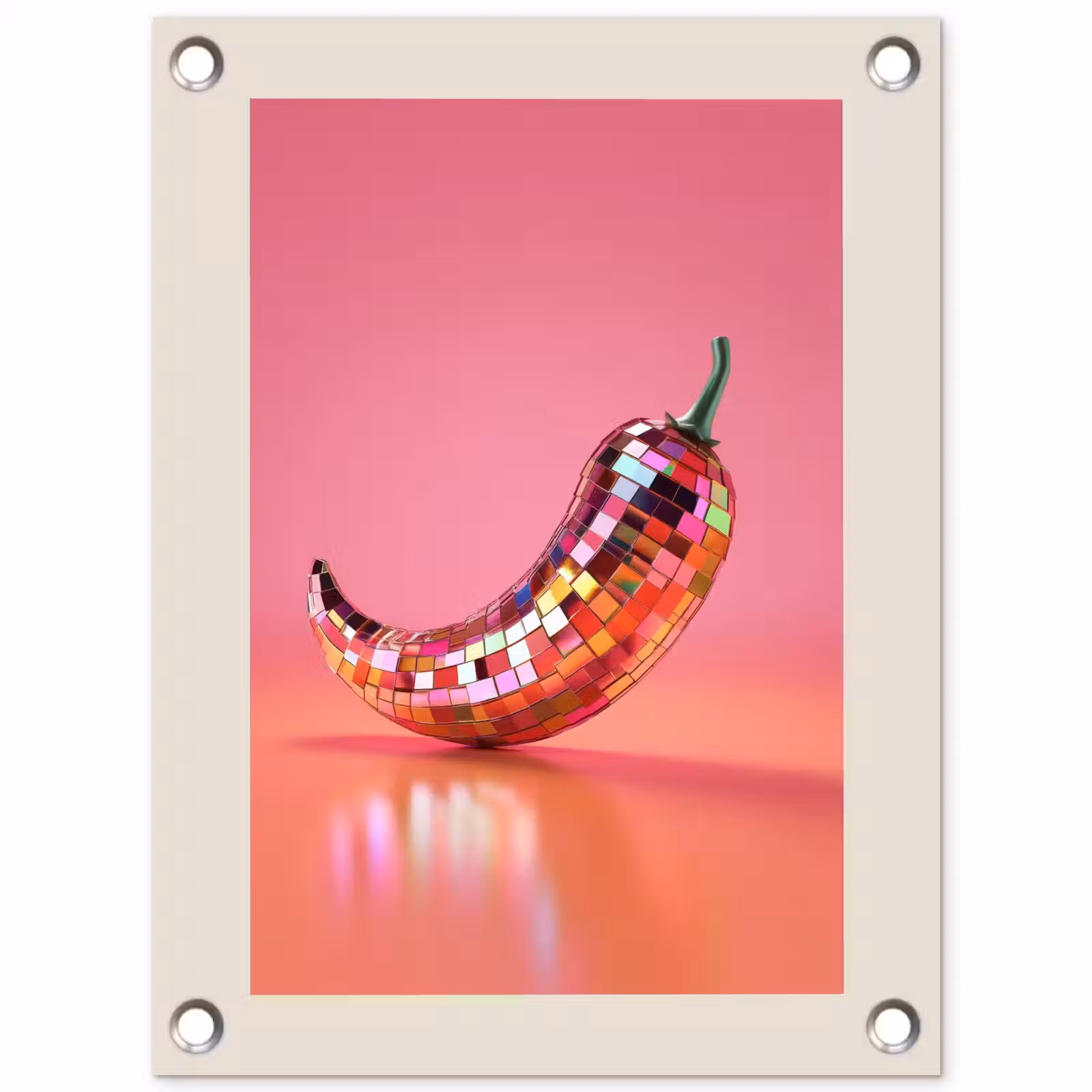 Tuinposter - Disco - Peper - Roze — 1