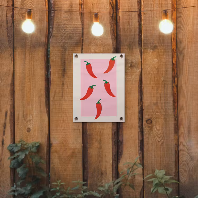 Tuinposter - Pepers - Rood - Illustratie — 2