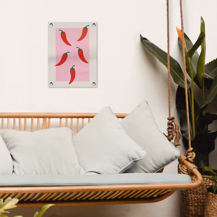 Tuinposter - Pepers - Rood - Illustratie — 5