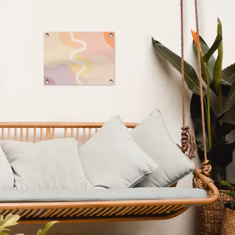 Tuinposter - Golvende vormen - Abstract - pastel — 5
