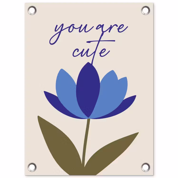 Tuinposter - Korenbloem - Valentijn - Bloem - Blauw — 1