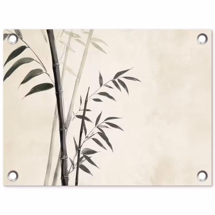 Tuinposter - Japandi - Bamboe - Beige — 1